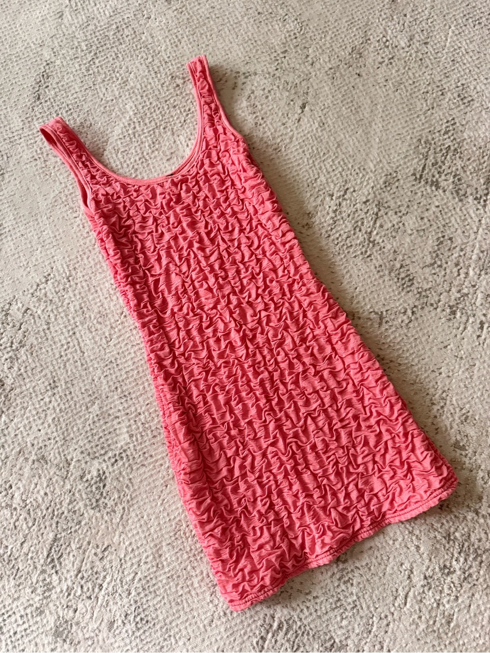 Women’s Pink Textured Tank Dress